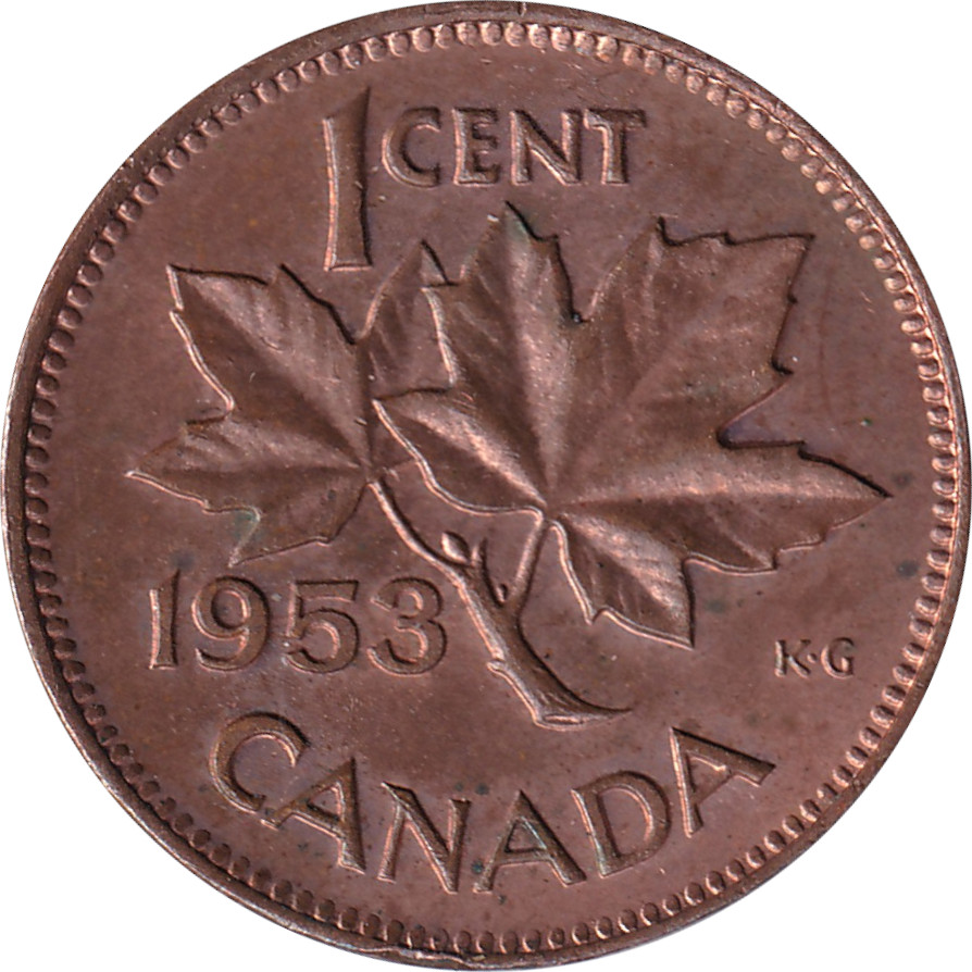 1 cent - Elizabeth II - Buste colonial
