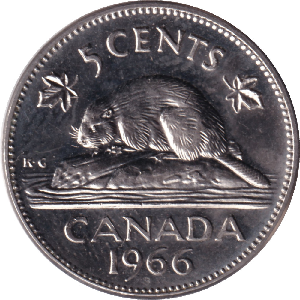 5 cents - Elizabeth II - Young bust
