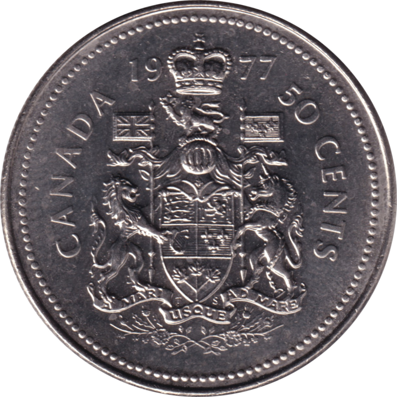 50 cents - Elizabeth II - Buste mature - Légère