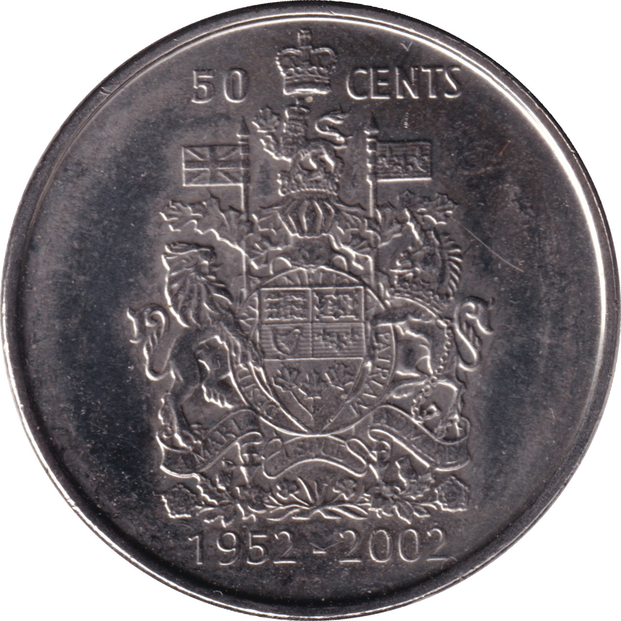 50 cents - Elizabeth II - Jubilé d'or - Buste
