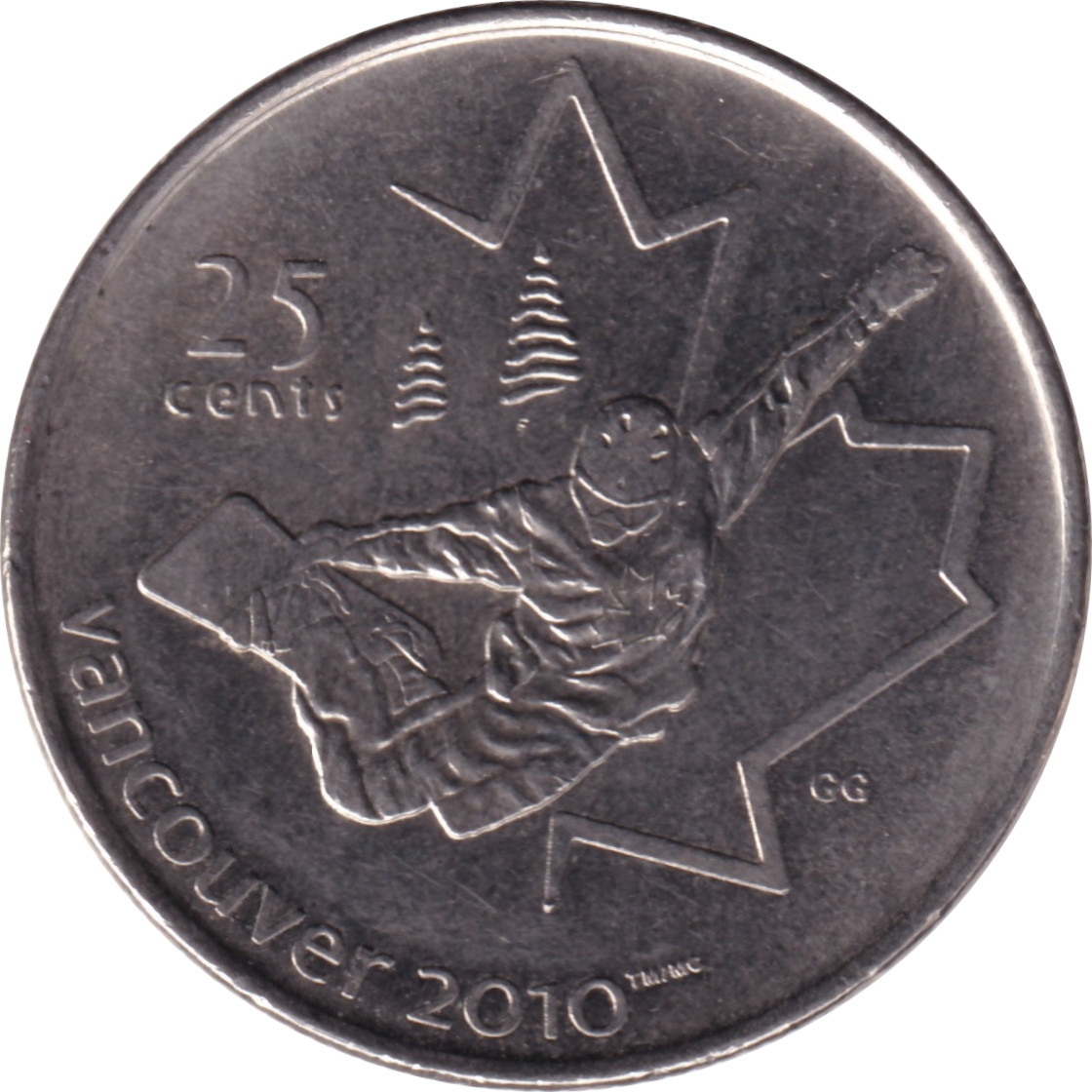 25 cents - Olympiades de Vancouver - Snowboarding