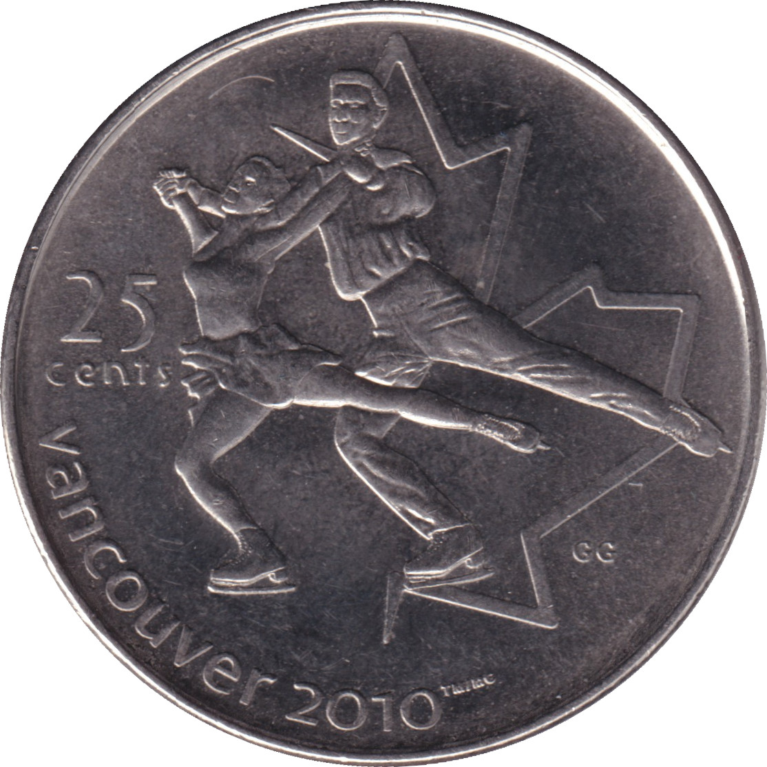 25 cents - Olympiades de Vancouver - Patinage artistique